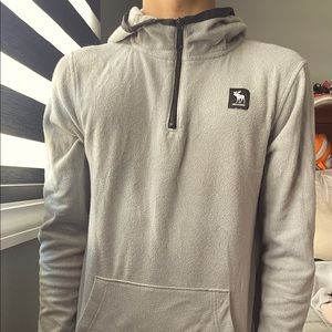 Abercrombie gray fleece pullover hoodie.